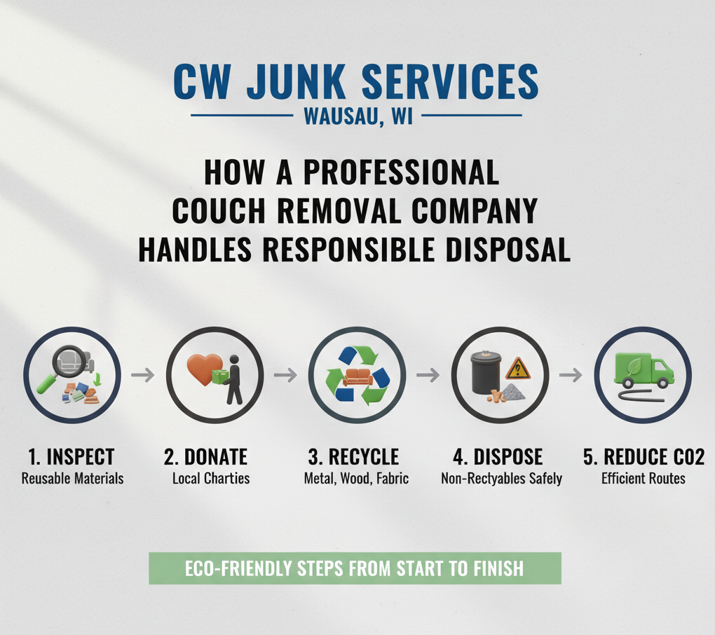 How a Professional Couch Removal Company Handles Responsible Disposal