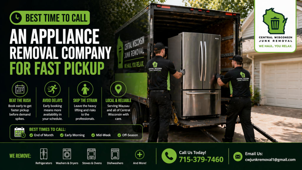 Best Time to Call an Appliance Removal Company for Fast Pickup