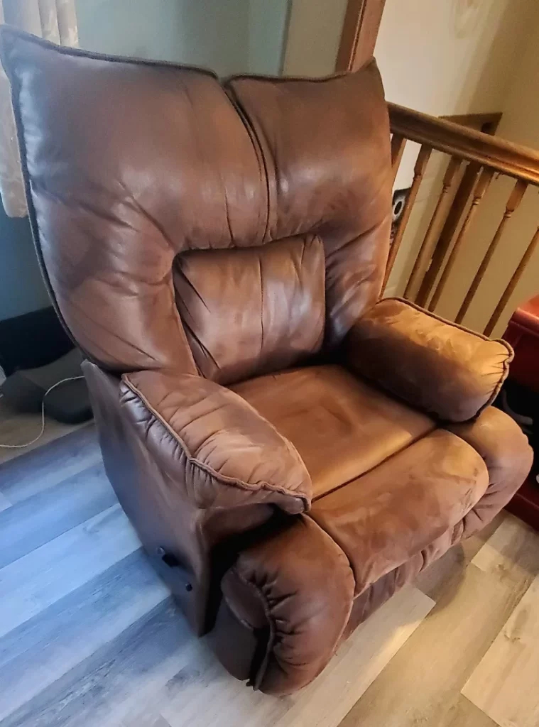 Heavy recliner before removal
